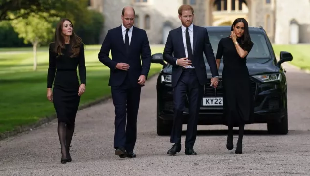 Meghan And Harry Join William And Kate On Walkabout At Windsor Castle