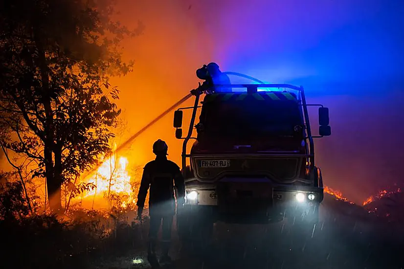 Wildfires Rage In South-West France After Record Temperatures For September