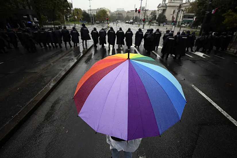 Belgrade Police Clash With Protesters At Pride March