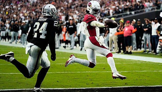 Arizona Cardinals Pile On 22 Straight Points For Late Win Over Las Vegas Raiders