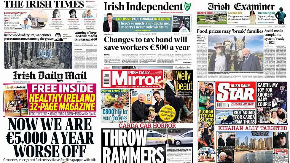 What The Papers Say: Wednesday's Front Pages