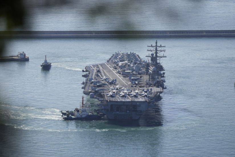 Us Aircraft Carrier Arrives In South Korea For Joint Drills
