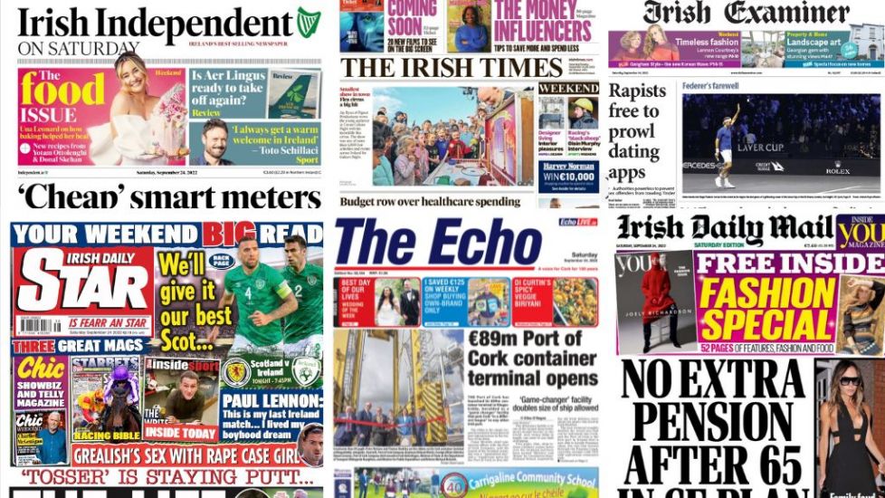 What The Papers Say: Saturday's Front Pages