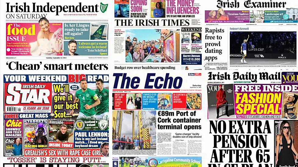 What The Papers Say: Saturday's Front Pages