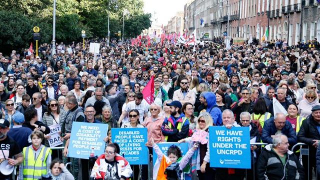 Thousands Take To The Streets In Dublin Over Cost-Of-Living Crisis