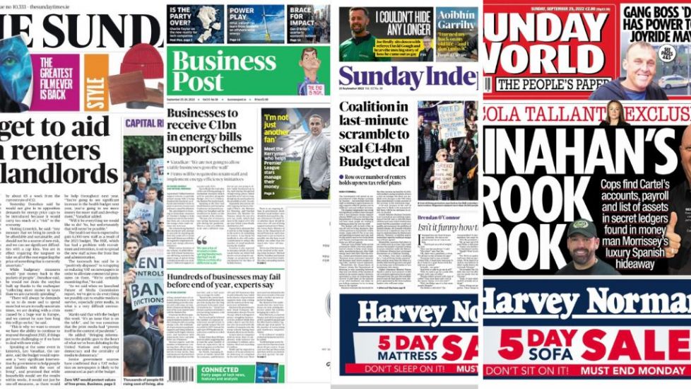 What The Papers Say: Sunday's Front Pages