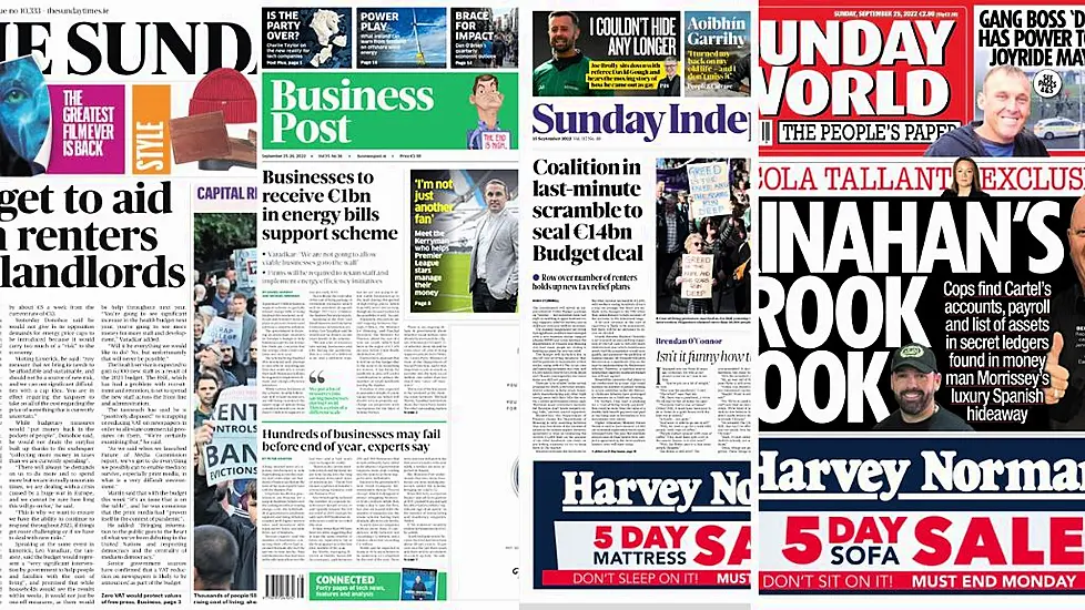 What The Papers Say: Sunday's Front Pages