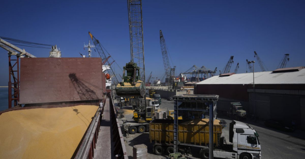 Ship With Ukrainian Corn And Vegetable Oil Docks In Lebanon