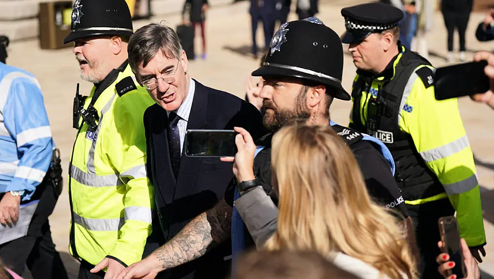 Rees-Mogg Booed By Protesters In Birmingham As Tory Conference Kicks Off