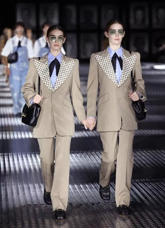 Two sets of Irish twins strut up a storm at Gucci s show in Milan