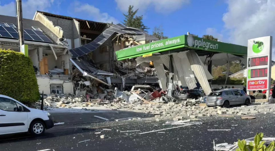 Explosion Destroys Service Station In Creeslough, Co Donegal
