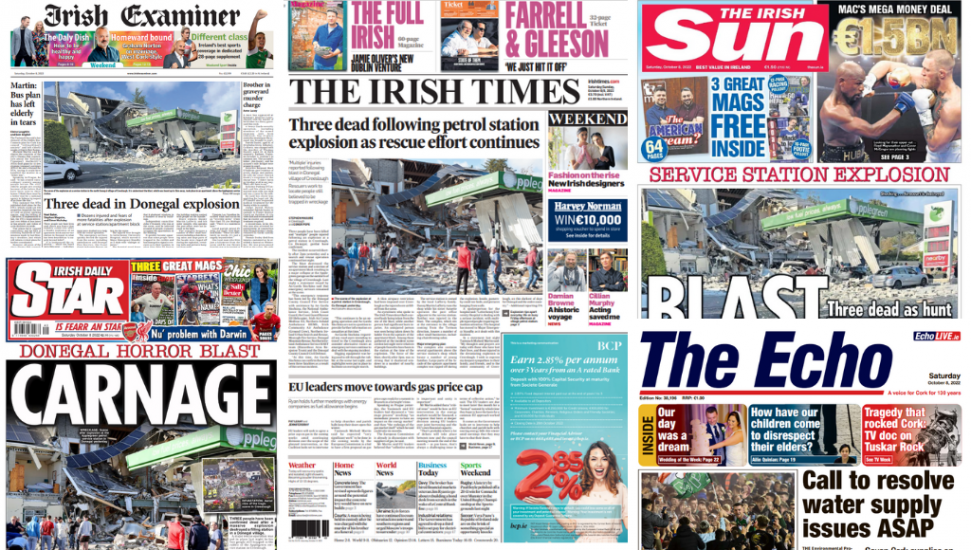 What The Papers Say: Saturday's Front Pages