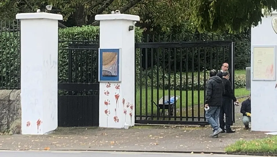 Iranian Embassy In Dublin Defaced With Graffiti Overnight