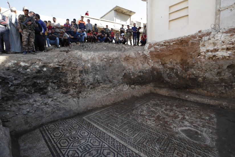 Archaeologists Dig Up Roman Mosaic In Former Rebel Stronghold In Syria