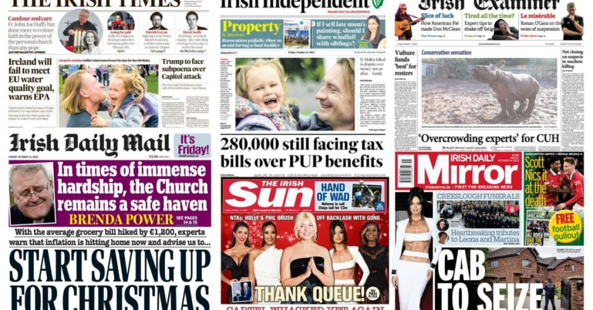 What The Papers Say: Friday's Front Pages