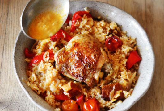 Hugh Fearnley-Whittingstall’s Chicken And Chorizo Rice Recipe
