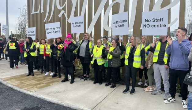 Staff At Liffey Valley Shopping Centre Protest Against New Parking Charges