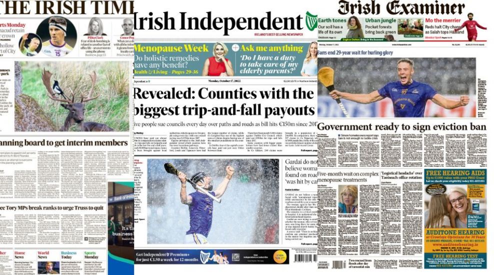 What The Papers Say: Monday's Front Pages