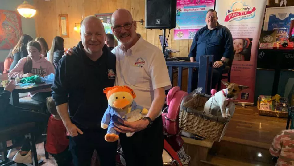 Mick Rochford (left) pictured with Aoibheann's dad, Jimmy Norman. The friends founded the charity shortly after Jimmy lost his daughter.