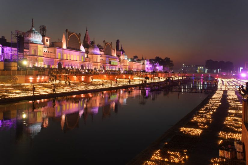 Indians Celebrate Diwali With Record-Breaking Display Of Lamps