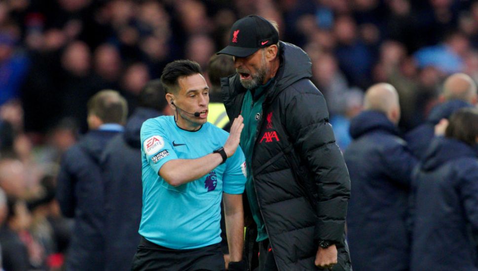 Liverpool Boss Jurgen Klopp Escapes Touchline Ban For Manchester City Red Card