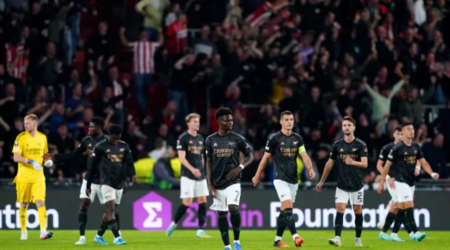 Arsenal Miss Chance To Wrap Up Europa League Group In Psv Defeat