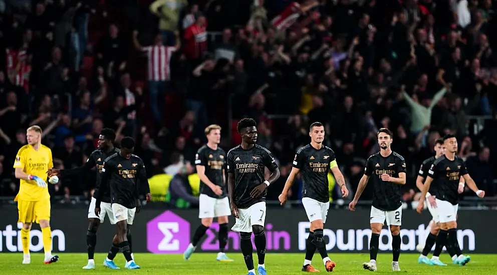 Arsenal Miss Chance To Wrap Up Europa League Group In Psv Defeat