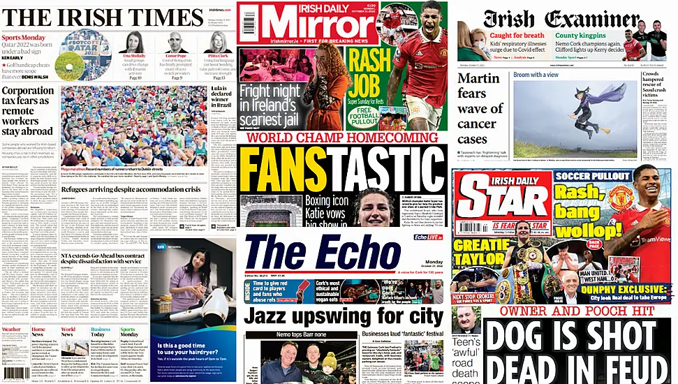 What The Papers Say: Monday's Front Pages