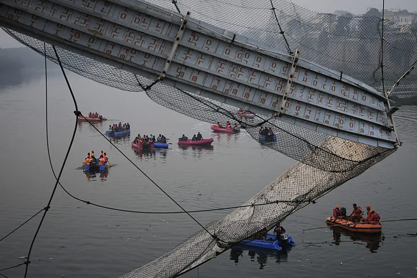 Nine Arrested After Bridge Collapse In India