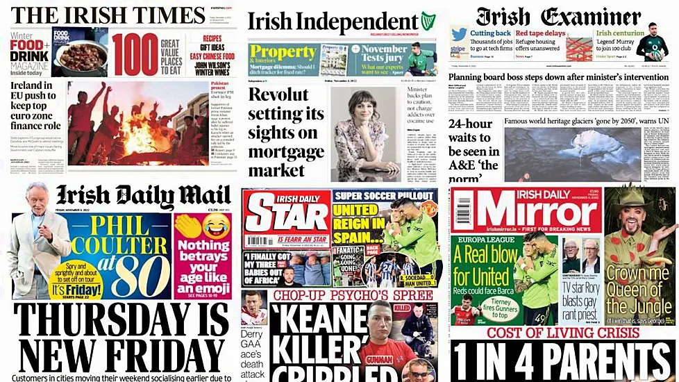 What The Papers Say: Friday's Front Pages