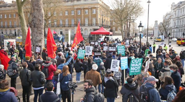 Thousands Join London Austerity Demonstration And Call For General Election