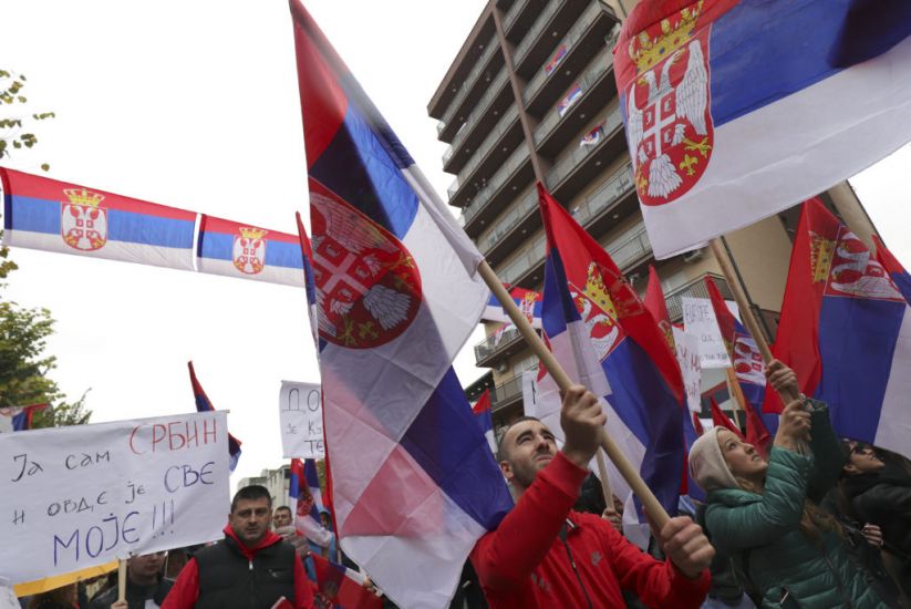 Ethnic Serbs Rally In Kosovo After Leaving Jobs In Protest Over Number Plates