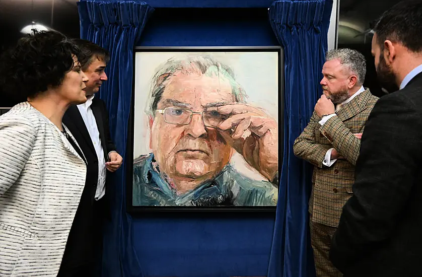 Portrait Of Nobel Peace Prize Winner John Hume Unveiled At Westminster