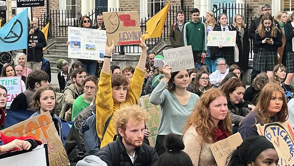 Students Accuse Government Of Inaction On Climate Change At Dáil Protest