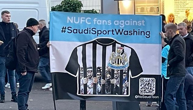 Newcastle Fans Group Stage Protest Against Saudi Owners Ahead Of Chelsea Clash
