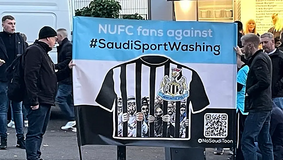 Newcastle Fans Group Stage Protest Against Saudi Owners Ahead Of Chelsea Clash