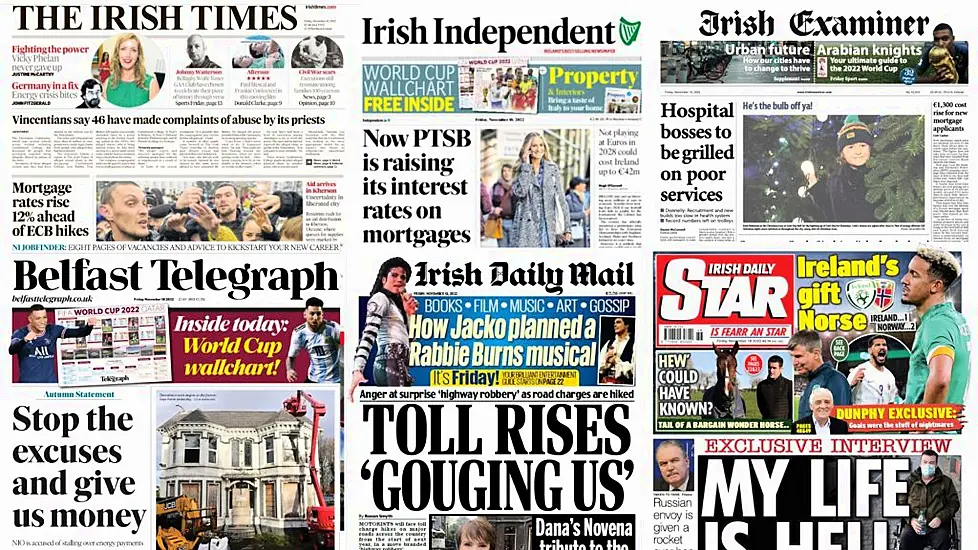 What The Papers Say: Friday's Front Pages