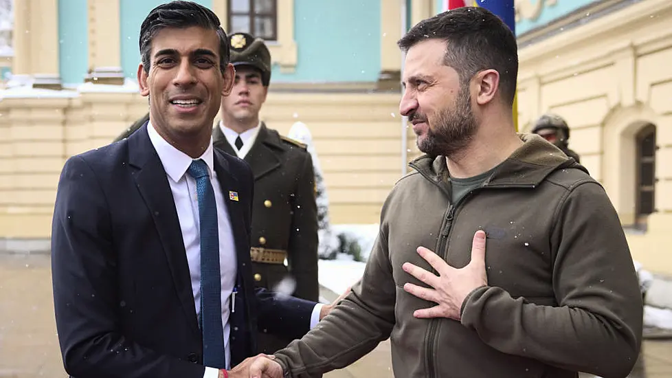 Sunak Meets Zelenskiy During First Visit To Ukraine