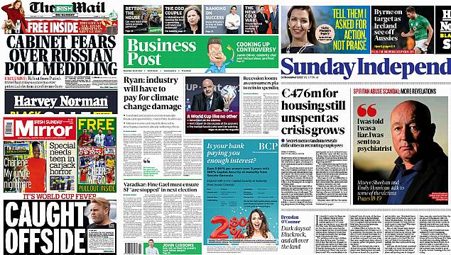 What The Papers Say: Sunday's Front Pages