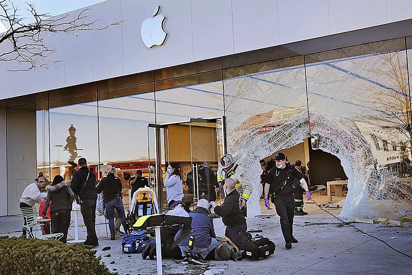 One Dead And 16 Hurt As Car Crashes Into Front Of Apple Store