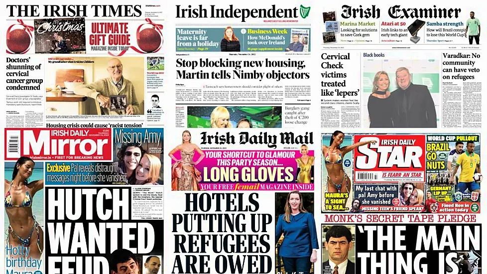 What The Papers Say: Thursday's Front Pages