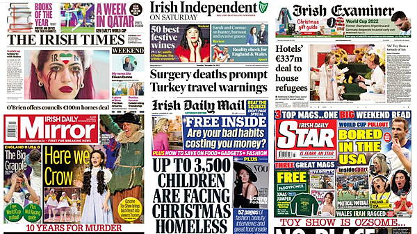 Laois Nationalist — What the papers say: Saturday's front pages - Vimarsana News