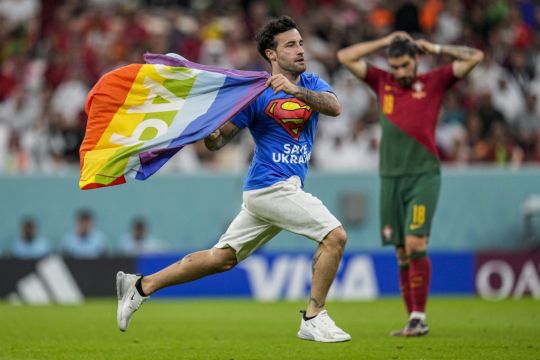 Man Who Invaded Pitch With Rainbow Flag Banned From World Cup Matches