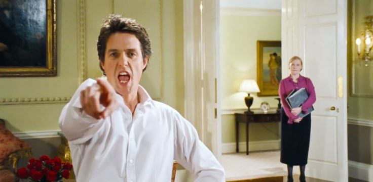 Hugh Grant Says Love Actually’s Downing Street Dance Scene Is ‘Excruciating’