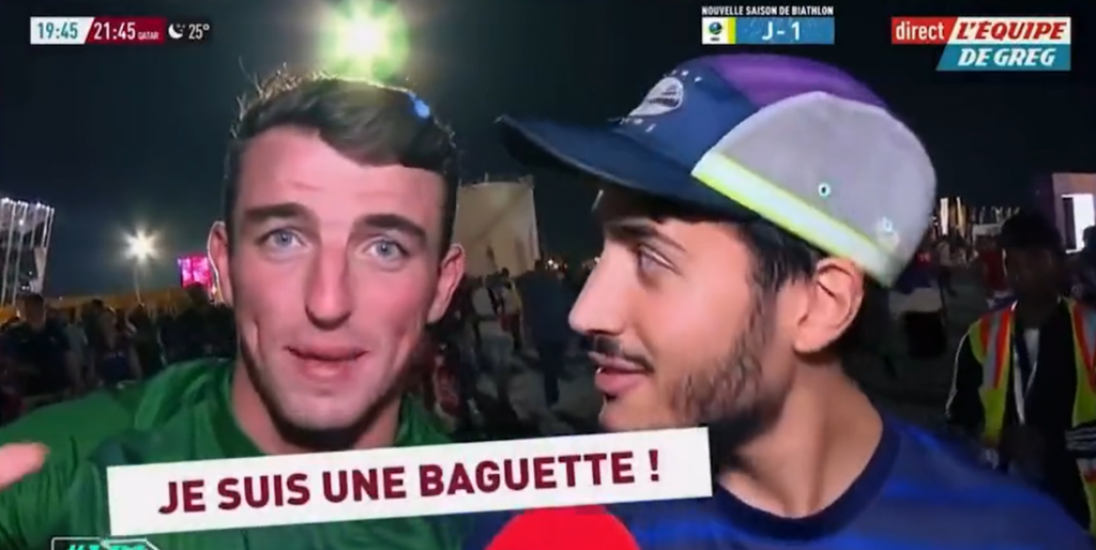 Irishman In Qatar Announces That He Is A Baguette On French Television Broadcast