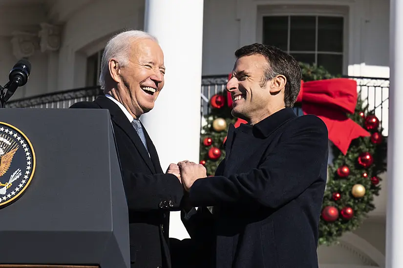 Joe Biden Welcomes Emmanuel Macron To White House For Historic State Visit