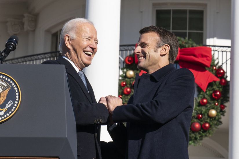 Joe Biden Welcomes Emmanuel Macron To White House For Historic State Visit