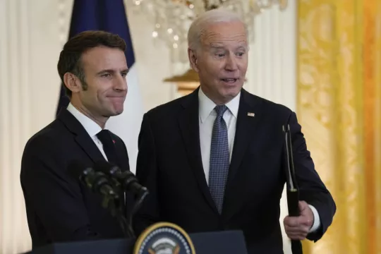Joe Biden And Emmanuel Macron Vow United Front Against Russia