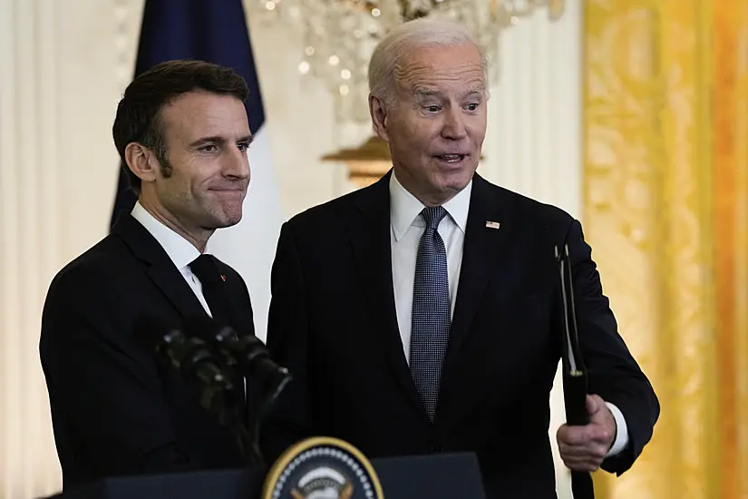 Joe Biden And Emmanuel Macron Vow United Front Against Russia