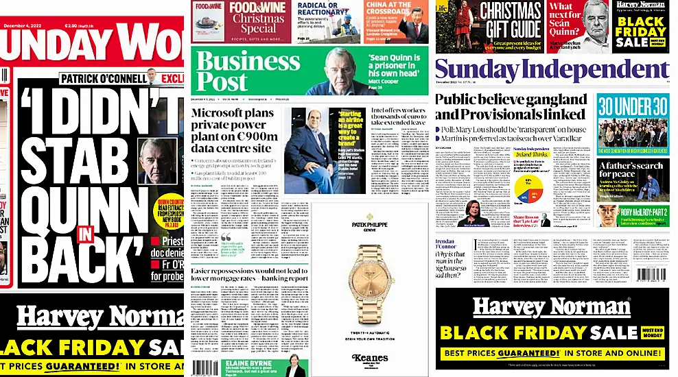 What The Papers Say: Sunday's Front Pages